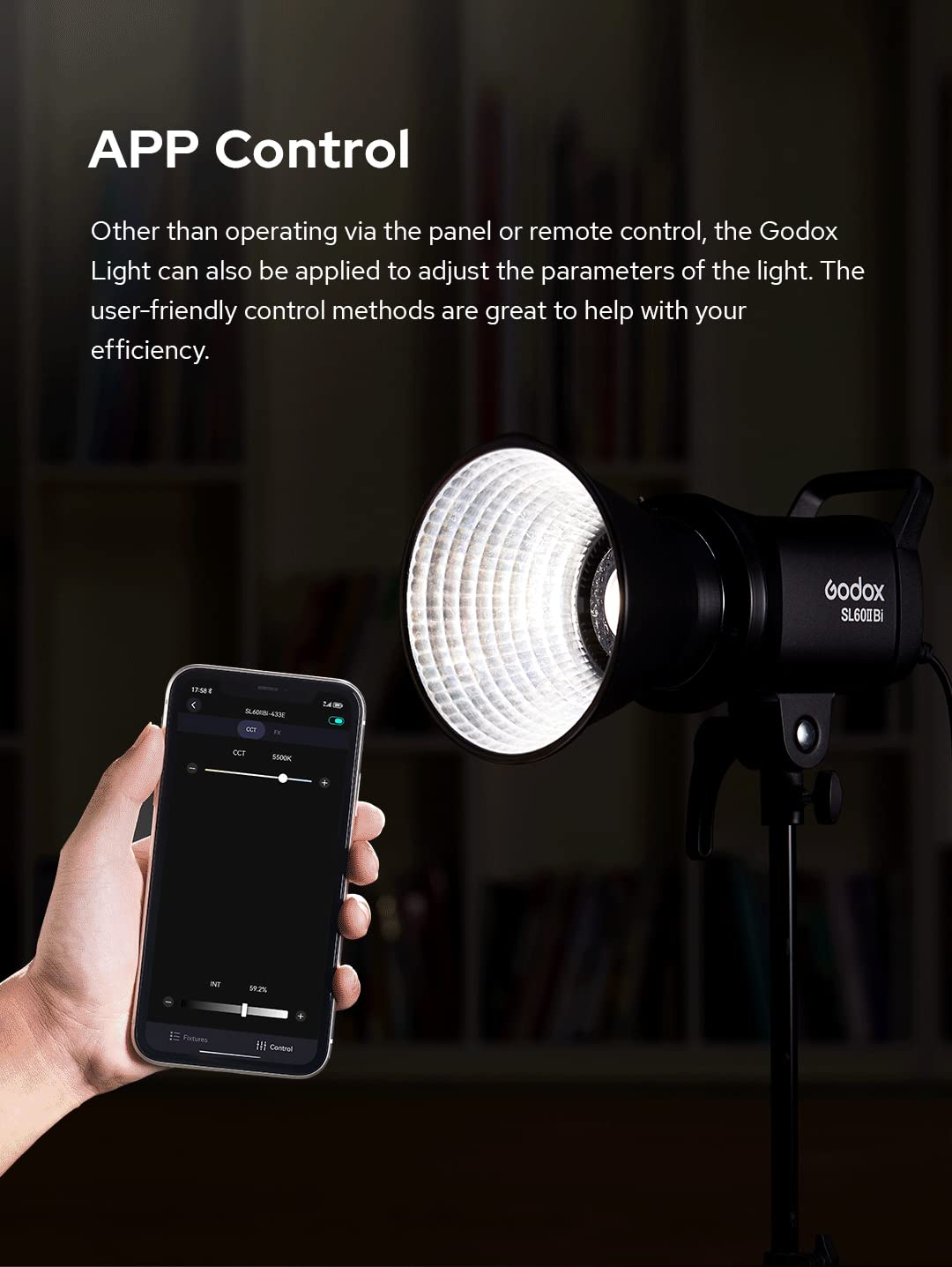 Godox SL60II-D LED Video Light Kit 2Pack Continuous Light Set, Square Grid Softbox,Light Stand, Remote Control & Honeycomb Grid for Studio Video Recording, Filming, Podcast (2PCS)