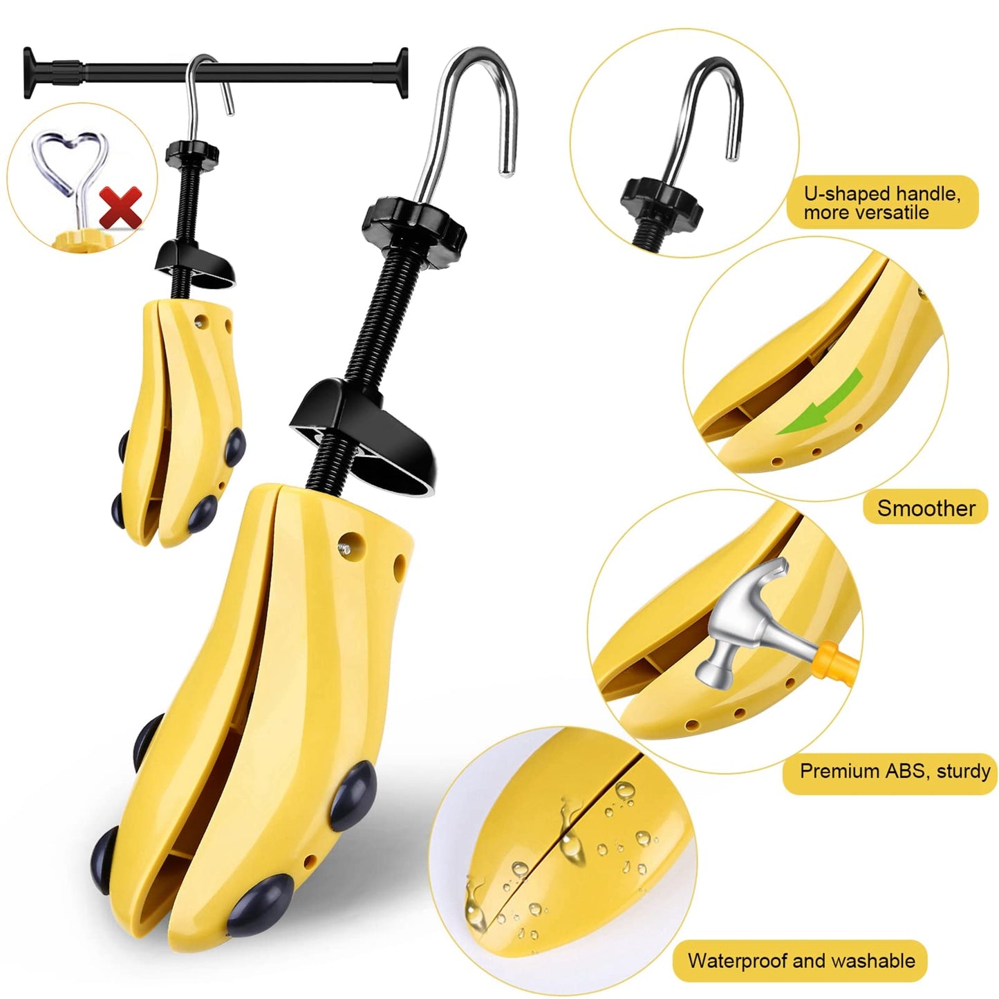 eachway Shoe Stretcher Shoe Trees,Adjustable Length & Width for Men and Women(for Men's Size Us 10-13.5)
