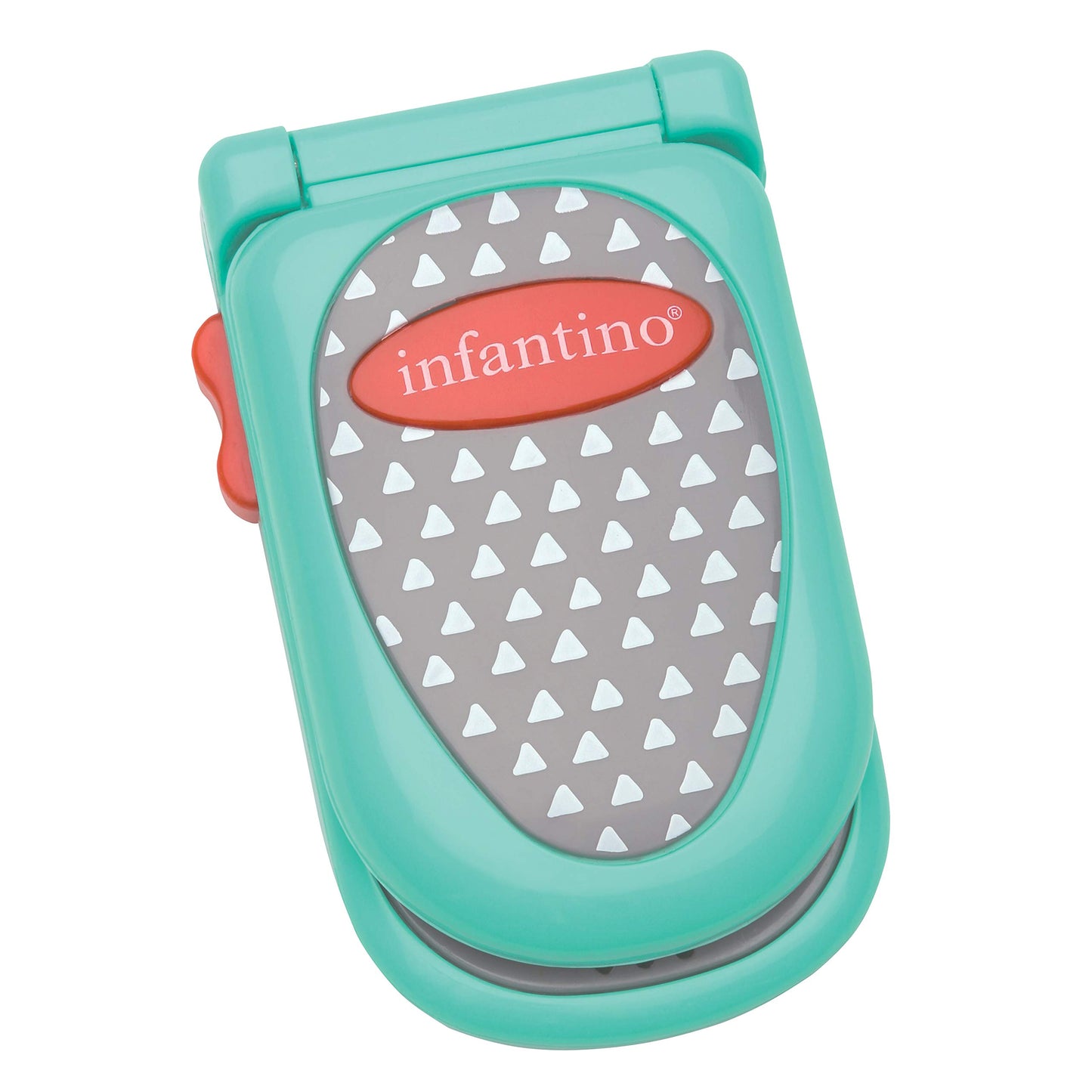 Infantino Flip and Peek Fun Phone: Bilingual with 3 English & 3 Spanish Phrases, Sounds Effects for Engagement, Peek a Boo Mirror Inside, 2 Colors, Ages 3 Months +